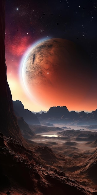 Spectacular View of an Alien Planet in Space