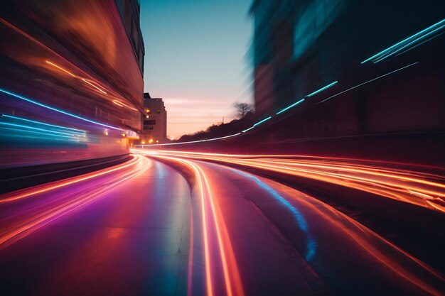 Spectral glow mesmerizing light trails