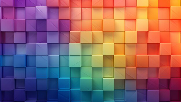 Spectrum of multiple colors mosaic tile style