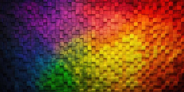 Spectrum of multiple colors tile style mosaic abstract background