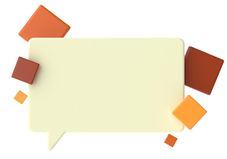 Photo speech bubble 3d text box