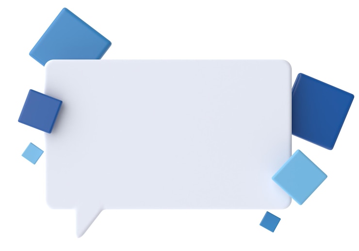Photo speech bubble 3d text box
