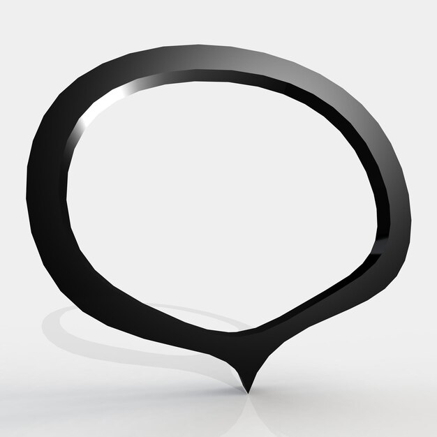 Speech bubble black