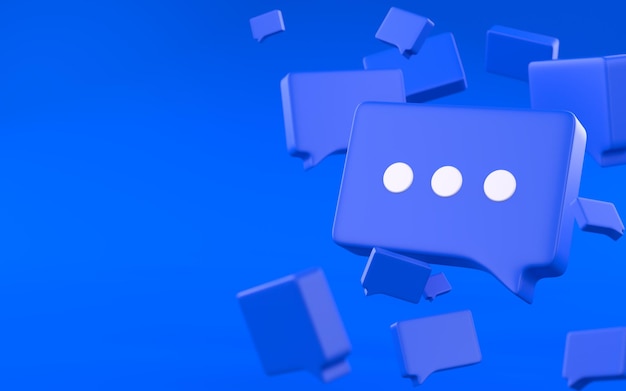 Speech bubble-boodschap op blauwe achtergrond