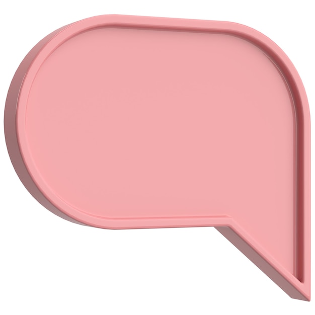 Photo speech bubble chat bubble 3d illustration