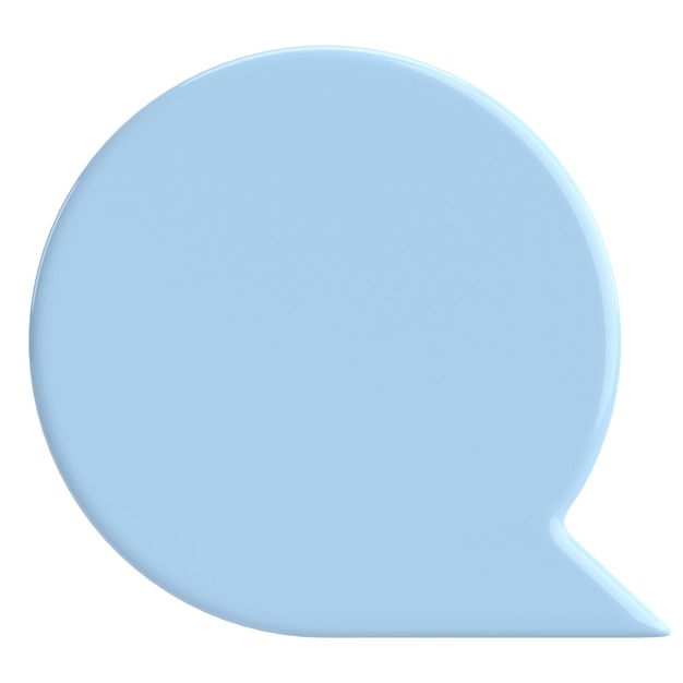 Photo speech bubble chat bubble 3d illustration