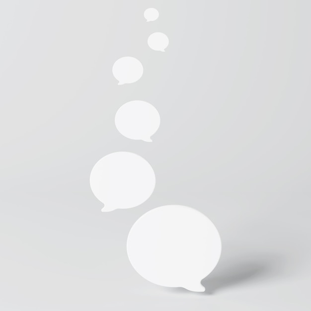 Speech bubble Messenger 3D rendering