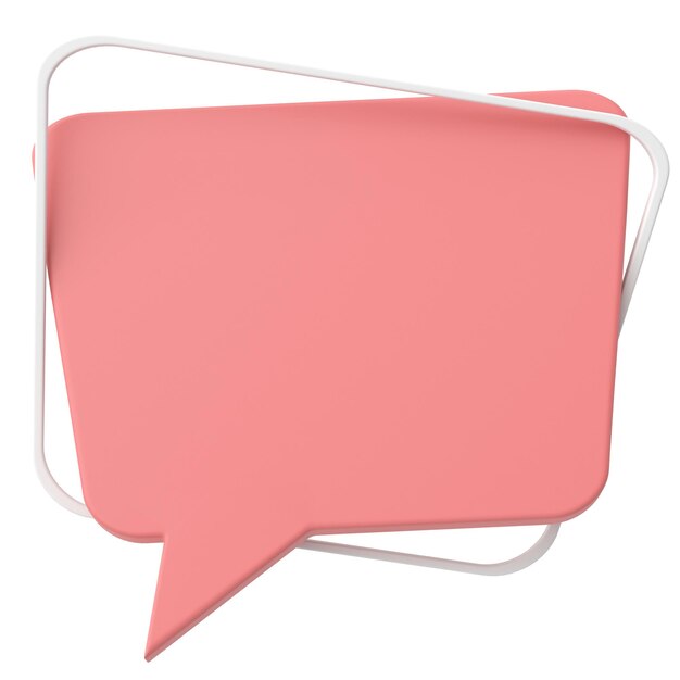 Photo speech bubble speech balloon text box 3d illustration