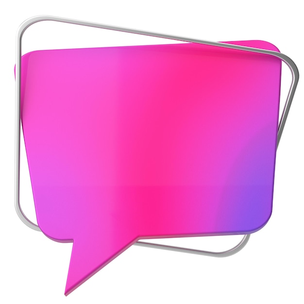 Photo speech bubble speech balloon text box 3d illustration