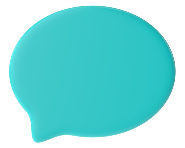 Speech bubble Speech balloon Text box 3D illustration