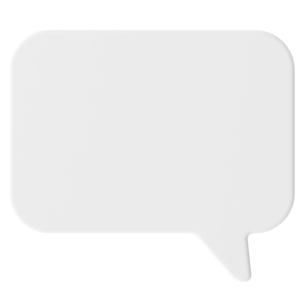 Photo speech bubble speech balloon text box 3d illustration