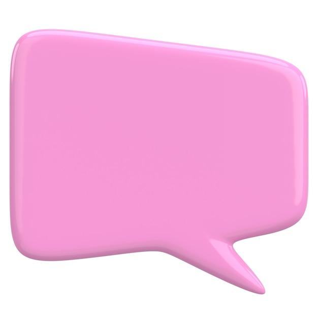 Speech Bubble Text Box 3D Illustration