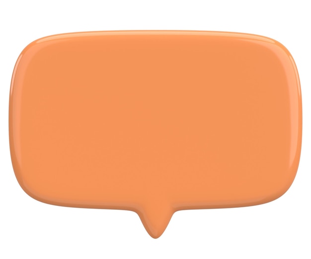 Speech Bubble Text Box 3D Illustration