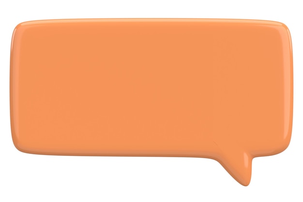 Speech Bubble Text Box 3D Illustration