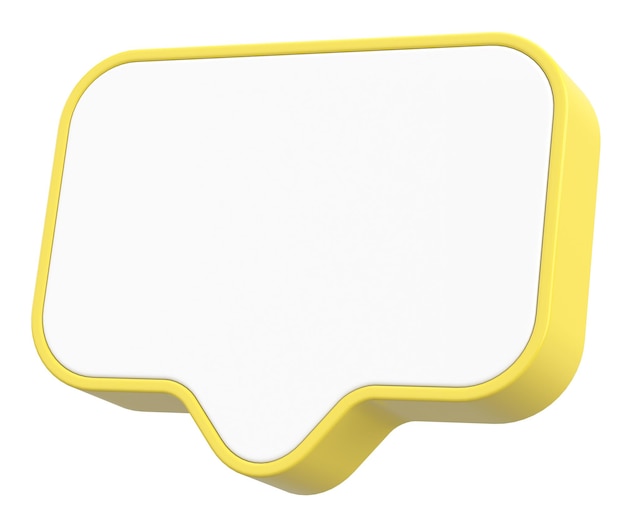 Speech Bubble Text Box 3D Illustration