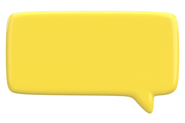 Speech Bubble Text Box 3D Illustration