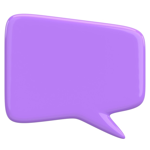 Speech Bubble Text Box 3D Illustration