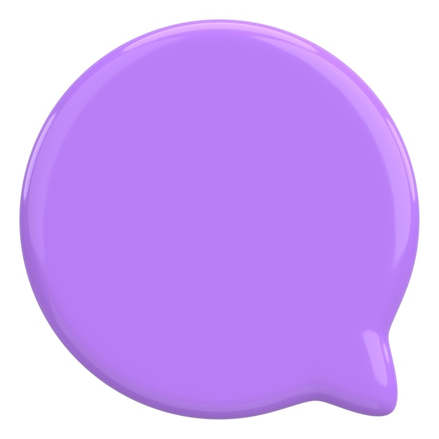 Speech Bubble Text Box 3D Illustration