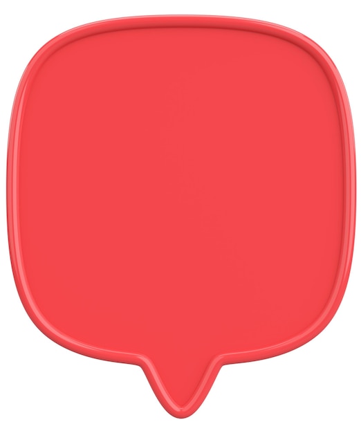 Speech Bubble Text Box 3D Illustration