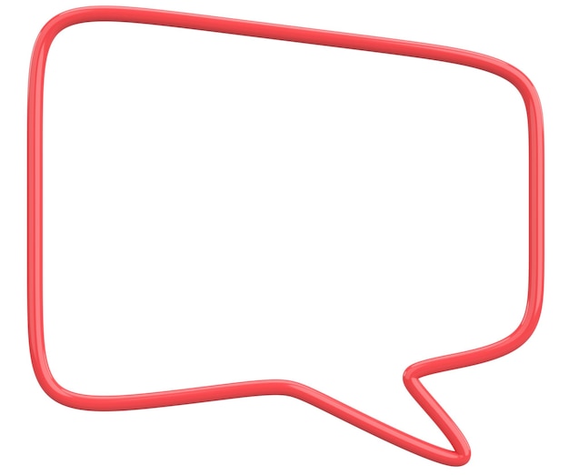 Speech Bubble Text Box 3D Illustration