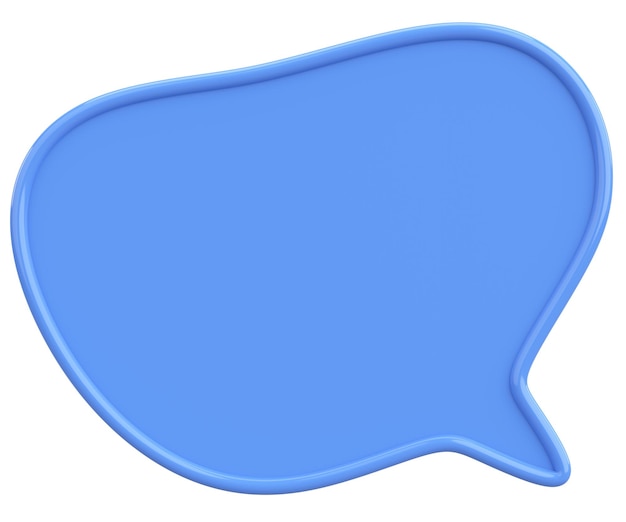 Speech Bubble Text Box 3D Illustration