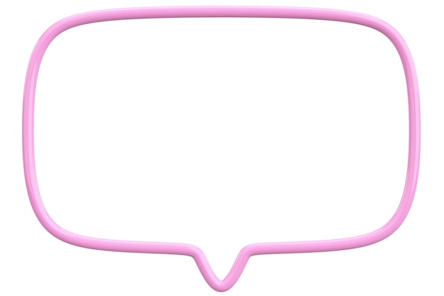 Photo speech bubble text box 3d illustration