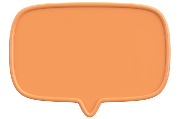 Speech Bubble Text Box 3D Illustration