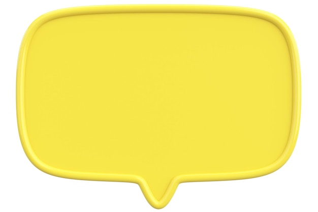 Speech Bubble Text Box 3D Illustration