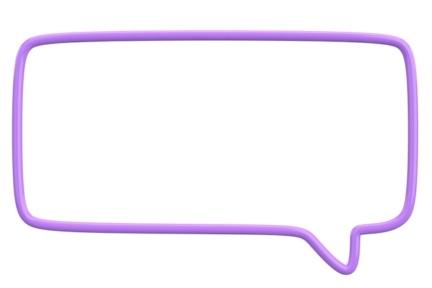 Speech Bubble Text Box 3D Illustration