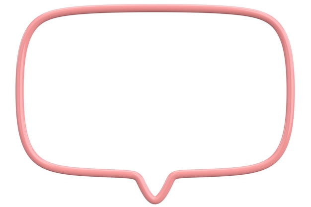 Photo speech bubble text box 3d illustration