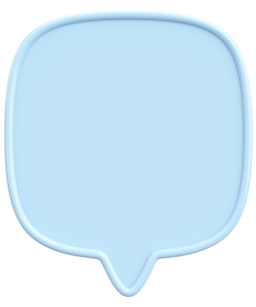 Speech Bubble Text Box 3D Illustration