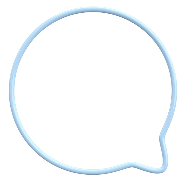 Photo speech bubble text box 3d illustration