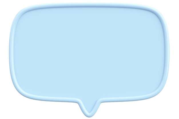 Speech Bubble Text Box 3D Illustration