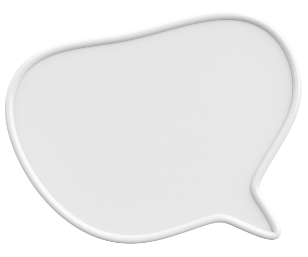 Speech Bubble Text Box 3D Illustration