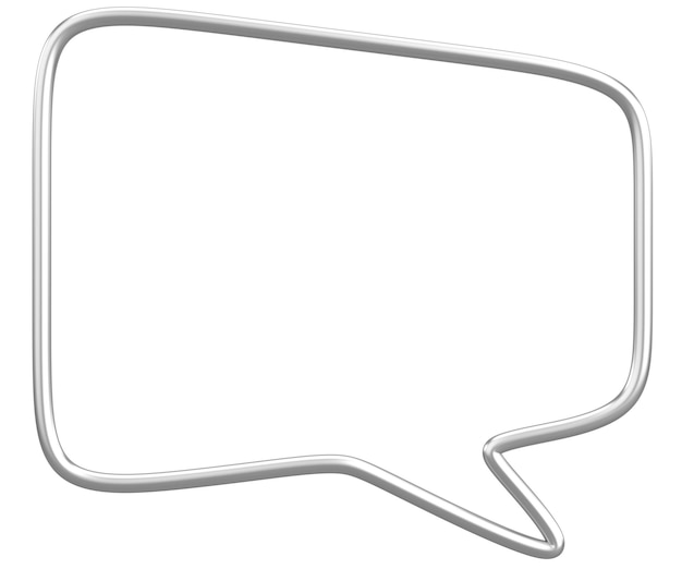 Speech Bubble Text Box 3D Illustration