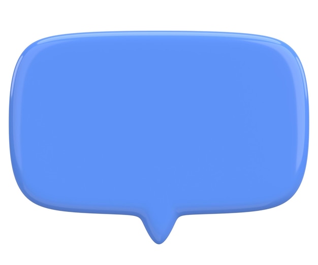 Speech Bubble Text Box 3D Illustration