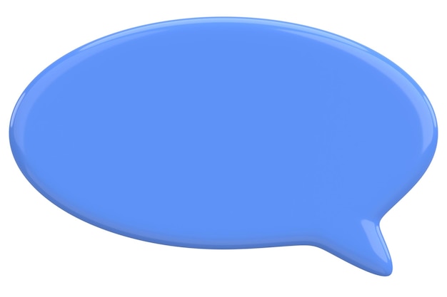 Speech Bubble Text Box 3D Illustration