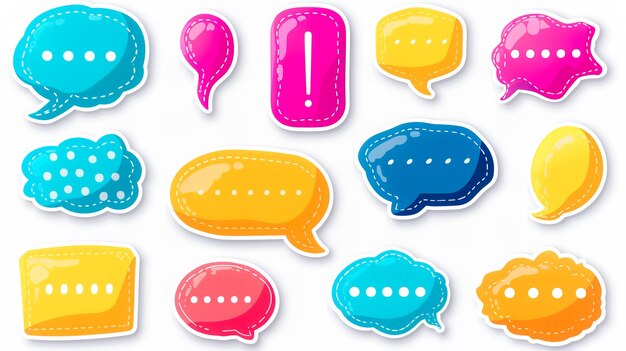 Photo speech bubbles collection