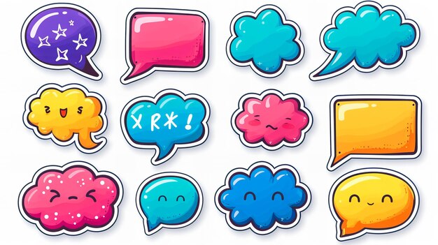 Photo speech bubbles collection