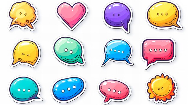 Photo speech bubbles collection