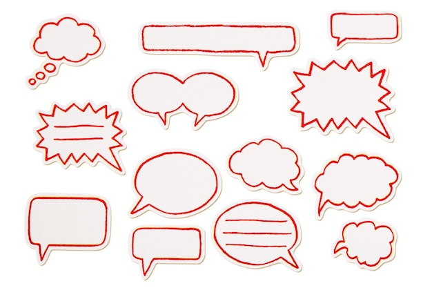 Photo speech bubbles with clipping paths