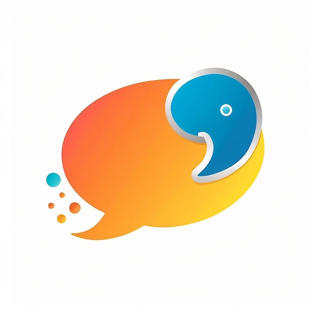 Фото Логотип с пузырьком и запятой