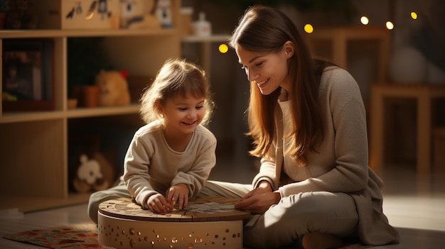 Photo a speech therapist working with child wallpaper