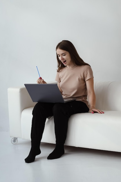 Speech therapist works with a child remotely Speech therapy at a distance