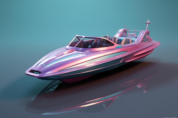 a speed boat 3d