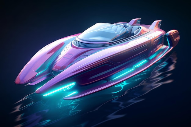 a speed boat 3d