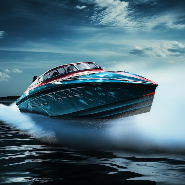 Speed boat on the Ocean