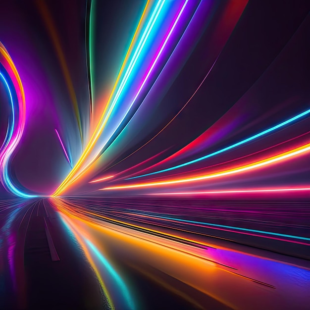 デジタル ライトの速度、ネオン光線の動き