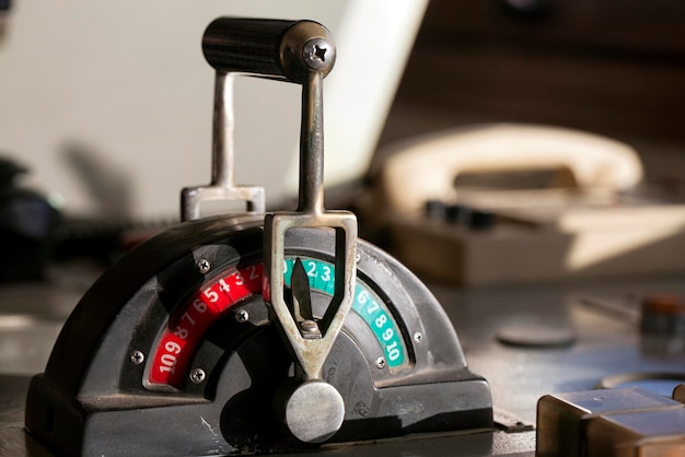 A Speed Lever in the Ship Control Room