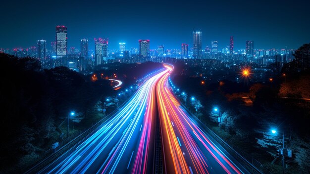 Speed light trail modern background